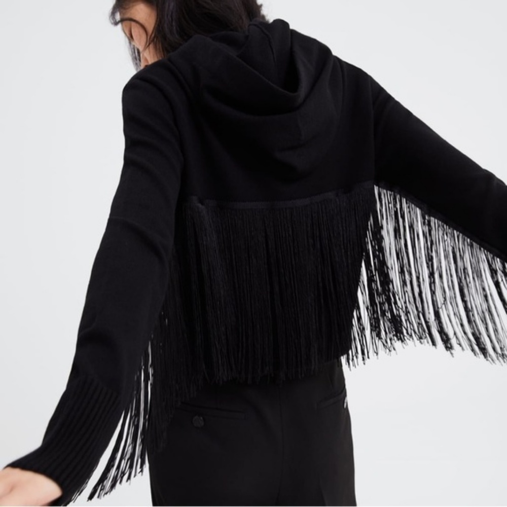 Zara Fringe Hoodie
